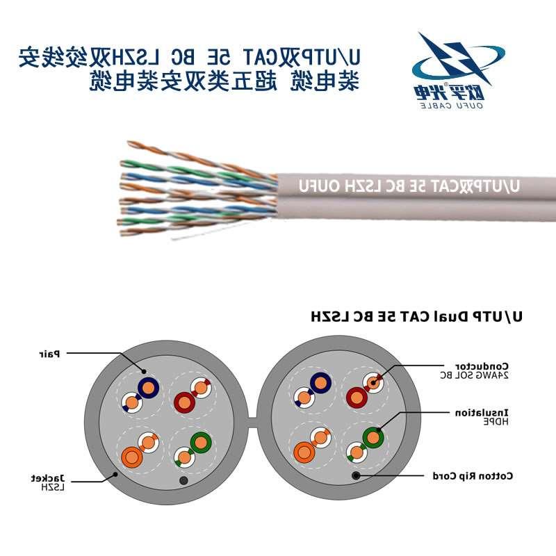 台中市U/UTP超五类双4对非屏蔽电缆(24AWG)